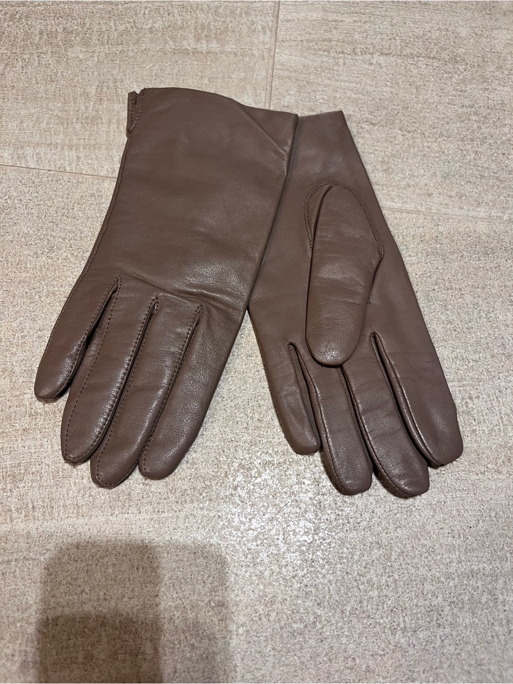 Fownes Brown Leather womens Gloves 9